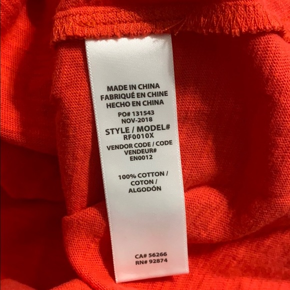 Spendid Red Tie Hem Button Front Top - Picture 4 of 4